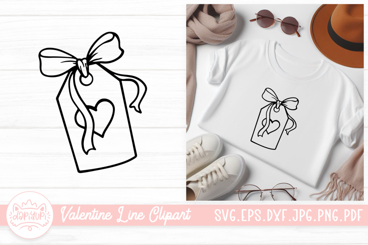 Tag Outline SVG Element For Valentines Day Clipart