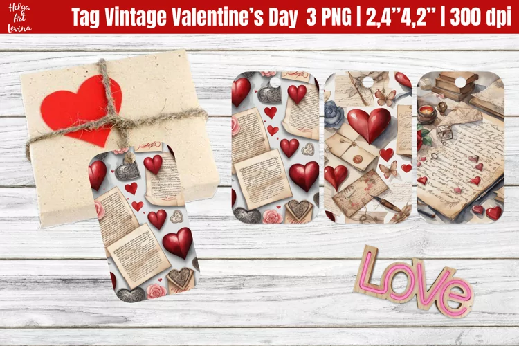 Vintage Valentine's Day| Gift tags