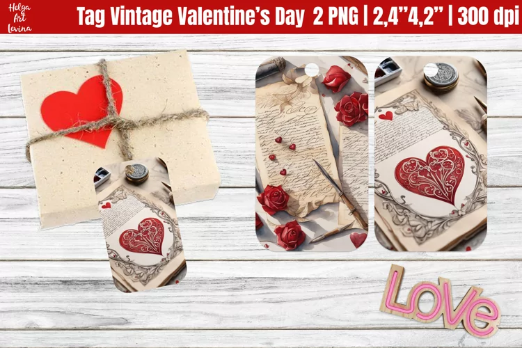 Vintage Valentine's Day| Gift tags