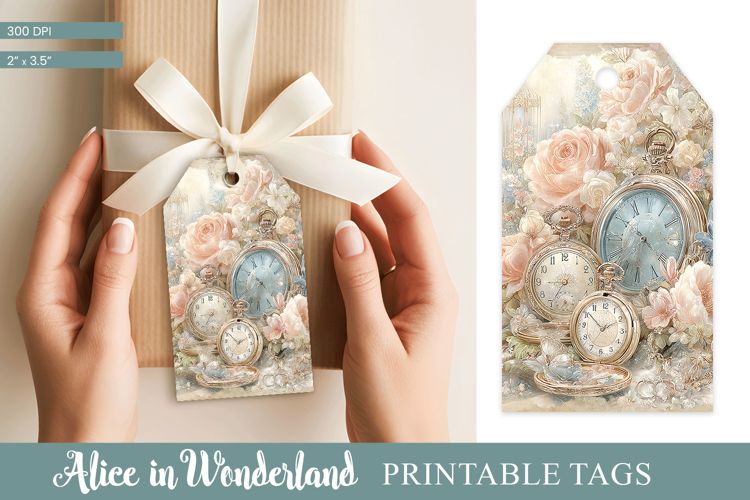 Alice in Wonderland Tea Party Gift Tag