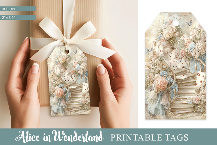 Alice in Wonderland Tea Party Gift Tag