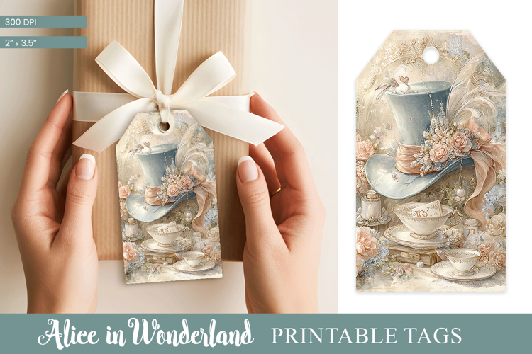 Alice in Wonderland Tea Party Gift Tag