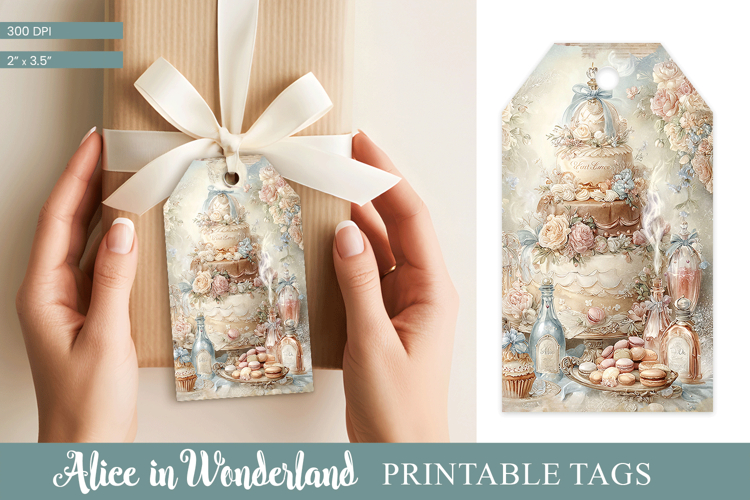 Alice in Wonderland Tea Party Gift Tag