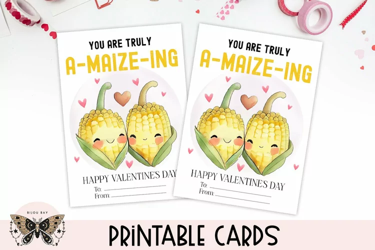Punny Valentine's Day Cards - You Are A-Maize-Ing