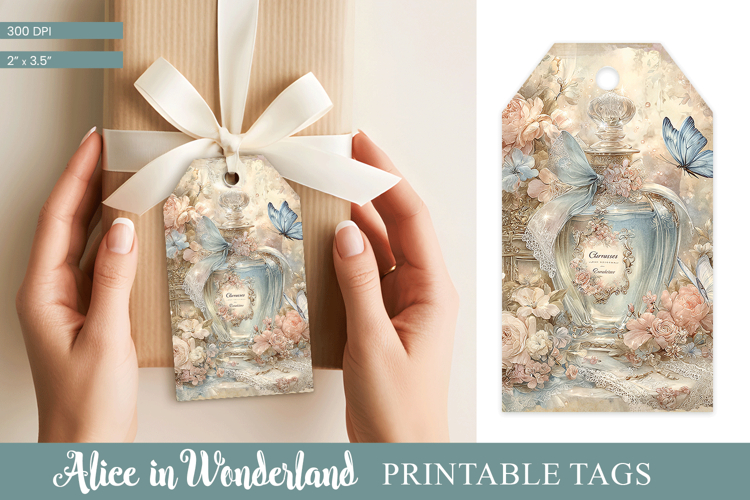 Alice in Wonderland Tea Party Gift Tag