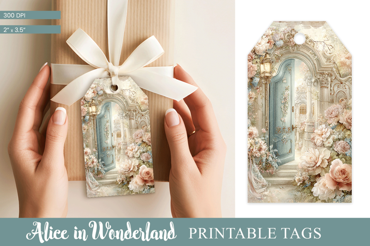 Alice in Wonderland Tea Party Gift Tag