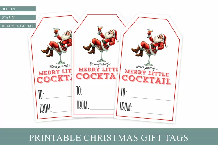 Printable Christmas Gift Tags | Funny Santa Tags