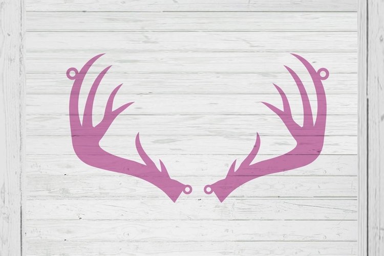 Antler necklace template svg dxf png ai files example image 1