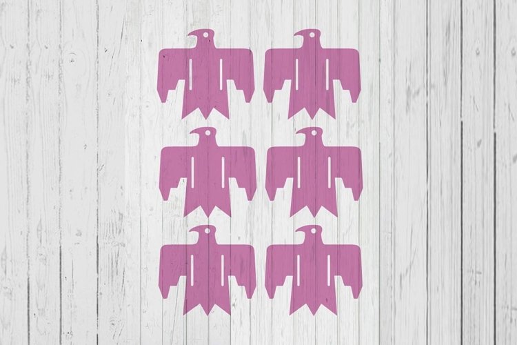Thunderbird bow display card template svg dxf png ai files