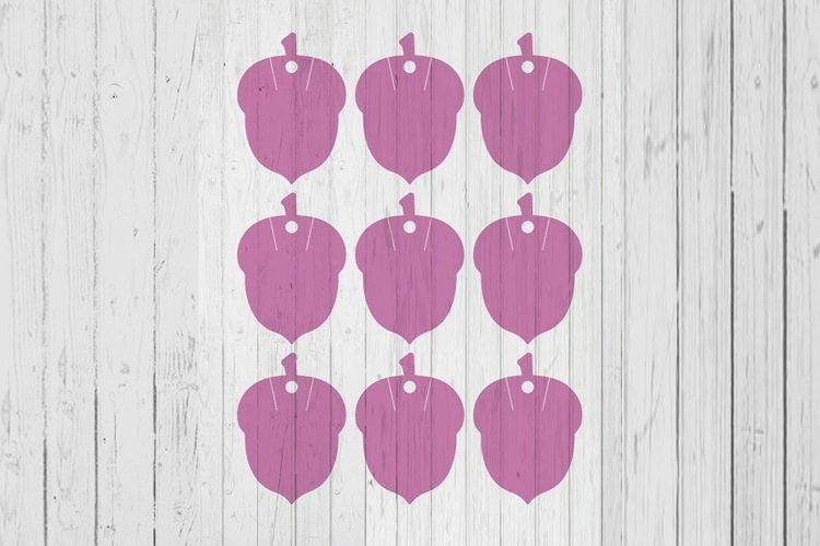 Acorn necklace display card template svg dxf png ai files example image 1