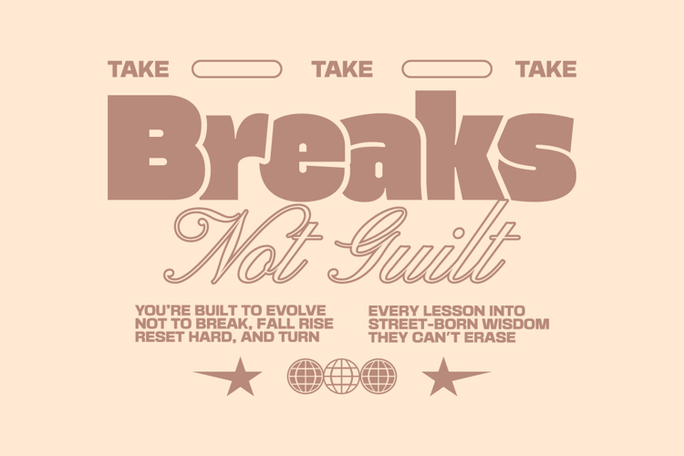Take Breaks Mental Health Typography T-shirt Design
