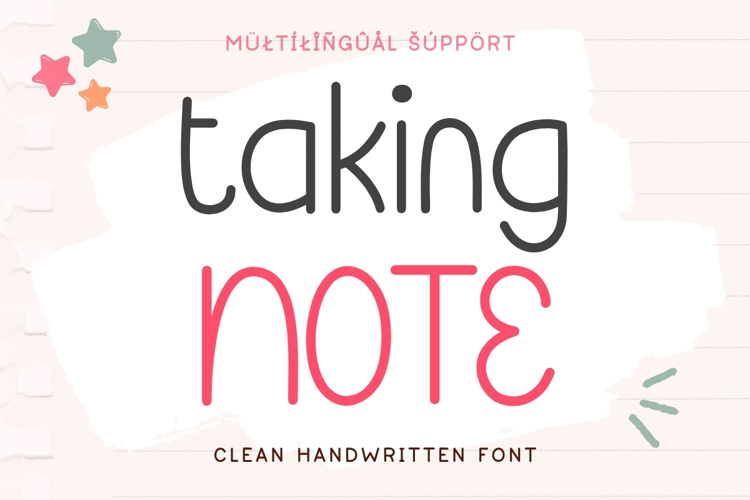 Taking Note - Clean Handwritten Font