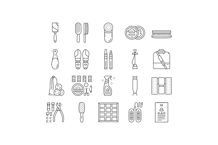 clothes care laundry ironing icons set vector