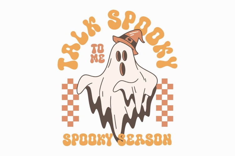 Talk Spooky Hippie Halloween T-shirt Design