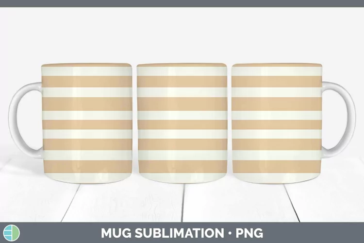 Tan Mug Wrap | Sublimation Coffee Cup Designs