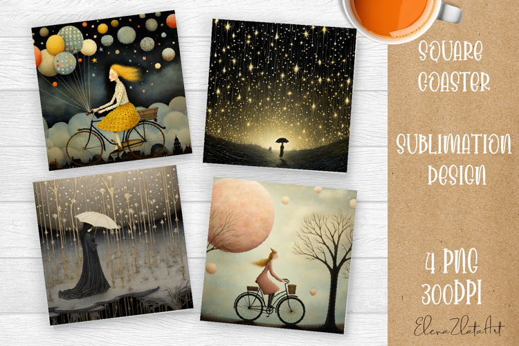 Tarot Card Funny, Square Coaster, Sarcastic Sublimation