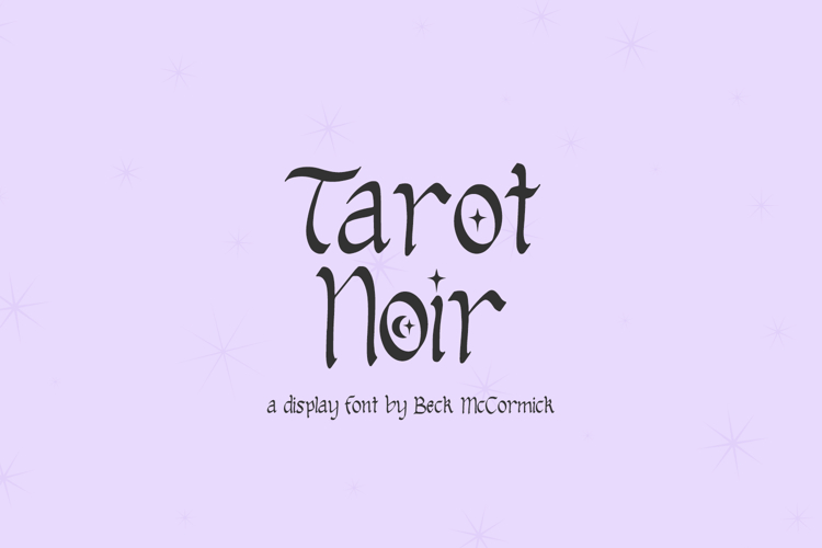 Tarot Noir Display Font