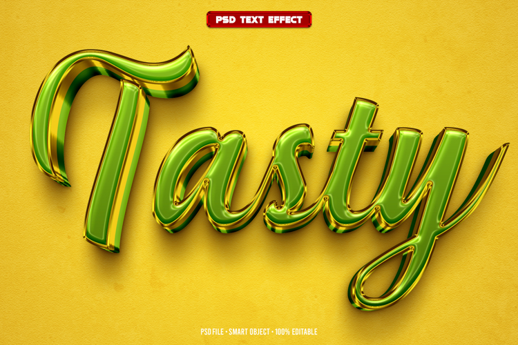 Tasty 3D editable text effect