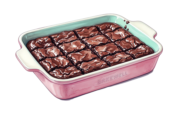 Tasty Brownies Png| Pink Baking Png example image 1