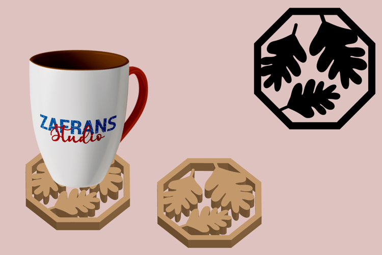 Fall Coffee Coaster Cut Files