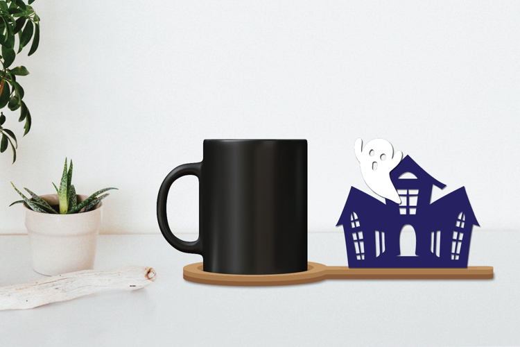 Halloween Coffee Coaster Decor, Horror Coaster
