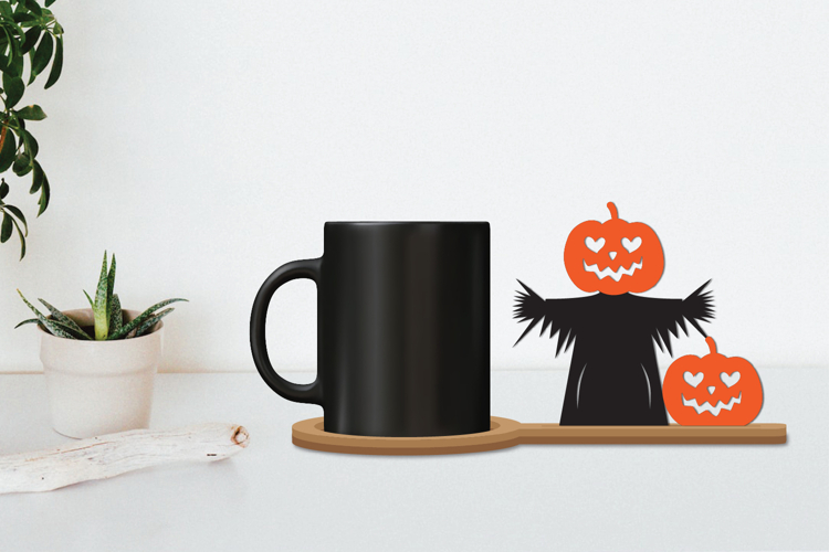 Halloween Coffee Coaster Decor, Horror Coaster