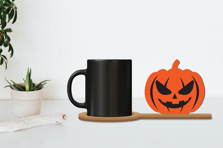 Halloween Coffee Coaster Decor, Pumkin Coaster