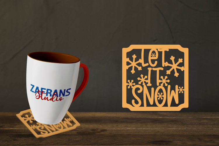 Christmas Coaster Cut files, Winter Coaster