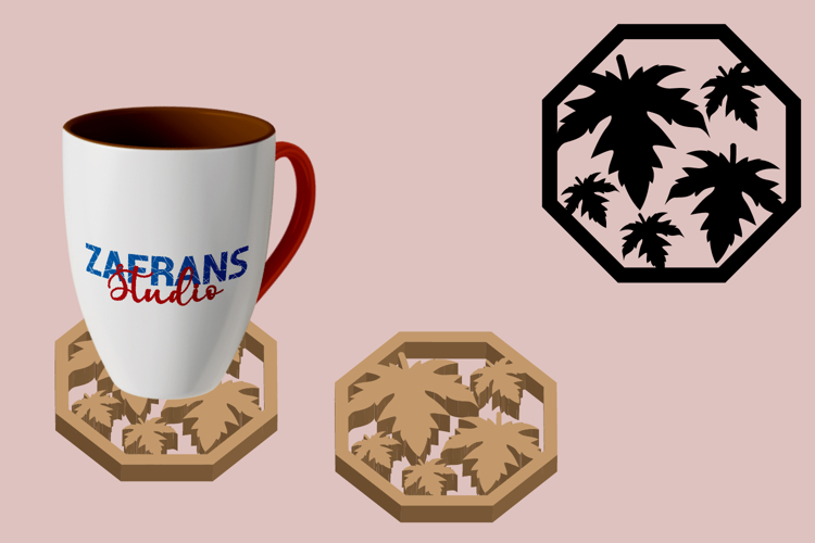 Fall Coffee Coaster Cut Files