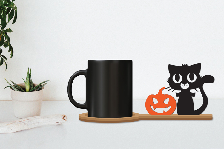 Halloween Coffee Coaster Decor, 3D Coaster