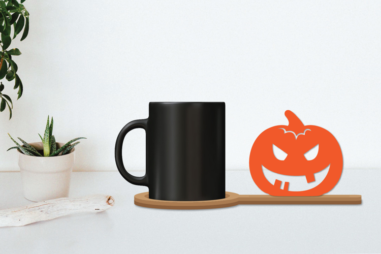 Halloween Coffee Coaster Decor, Coffee Coaster Laser Cut