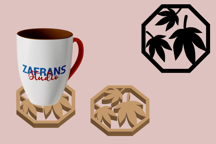 Fall Coffee Coaster Cut Files