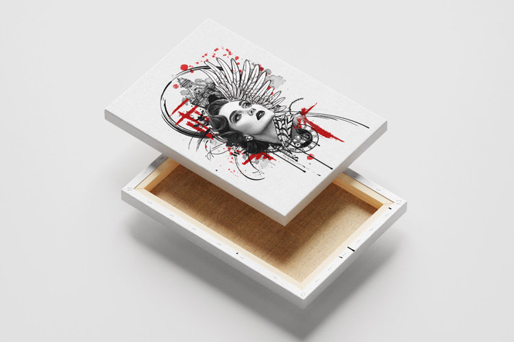 Abstract Mixed Media Portrait Illustration Art Photo Effect