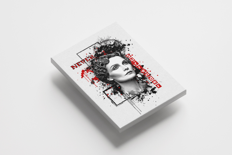 Abstract Grunge Portrait Art Effect Template