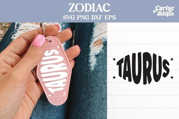 Taurus Motel Keychain SVG, Taurus Keychain, Taurus SVG