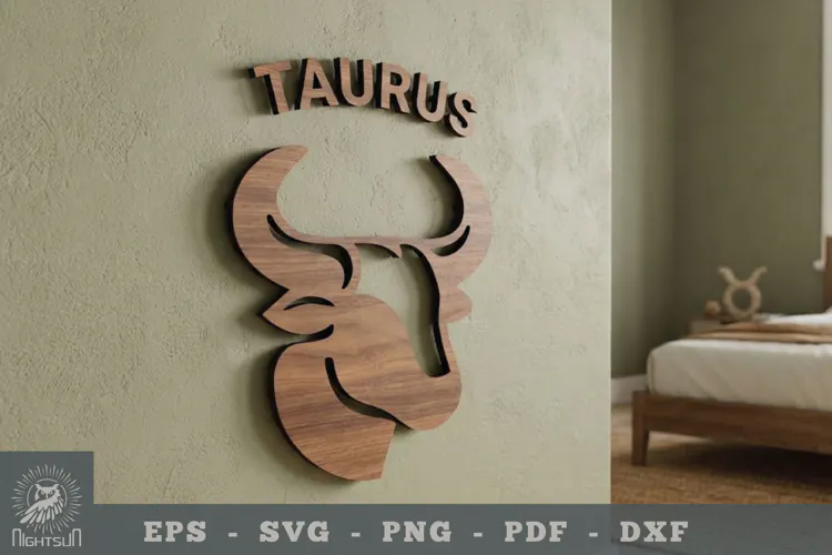 Taurus Zodiac Lasercut Wall Decor