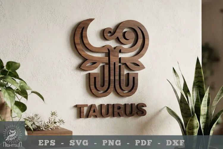 Taurus Zodiac Lasercut Wall Decoration