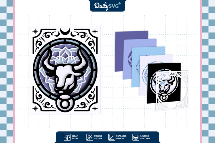 Taurus Zodiac Shadow Box