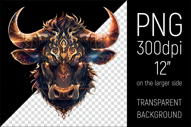 Taurus Zodiac Sign Clipart | Mystical Horoscope Illustr