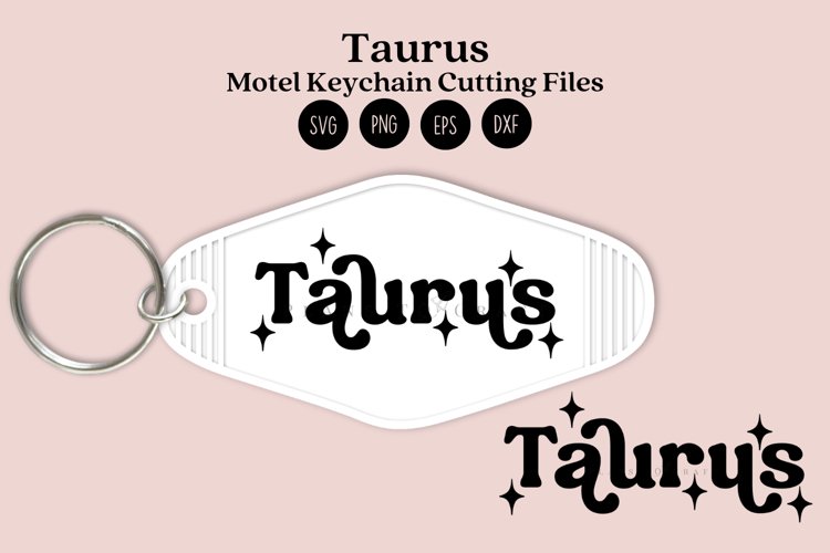 Taurus zodiac signs keychain svg cutting files or sublimation files for keychain