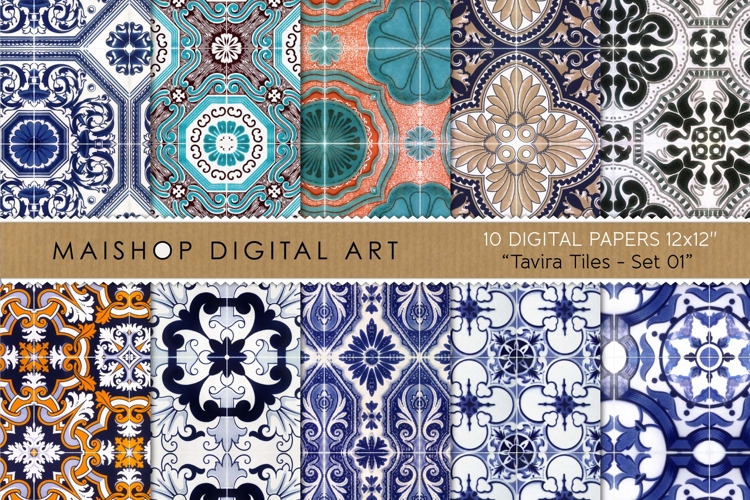 Tavira Portuguese Azulejo Tile Patterns