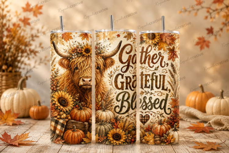 Thanksgiving Tumbler Wrap Image 7