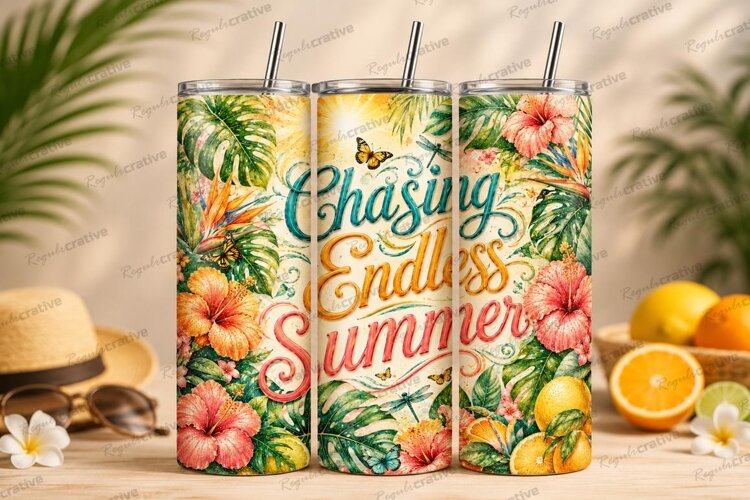 Chasing Endless Summer Tropical Tumbler PNG chasing endless example image 1