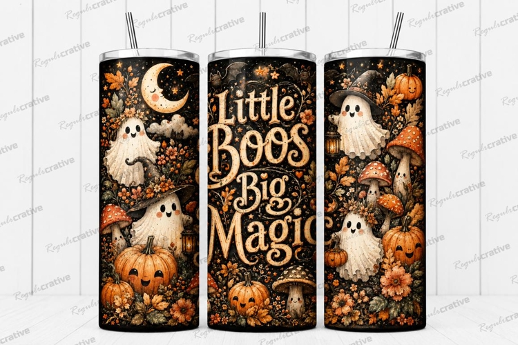 Little Boos Big Magic Tumbler PNG little boos big magic
