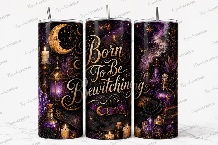 Born to Be Bewitching Witchy Tumbler PNG born to be bewitchi