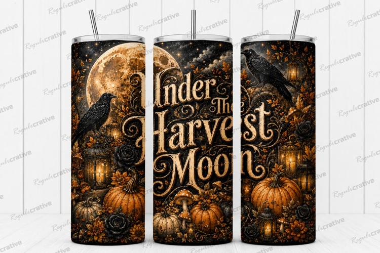 Under the Harvest Moon Tumbler PNG under the harvest moon