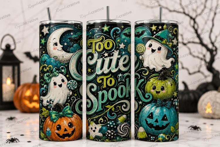 Too Cute to Spook Halloween Tumbler PNG too cute to spook