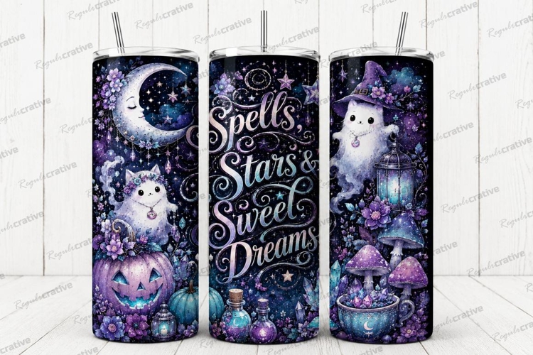 Spells Stars and Sweet Dreams Tumbler PNG spells