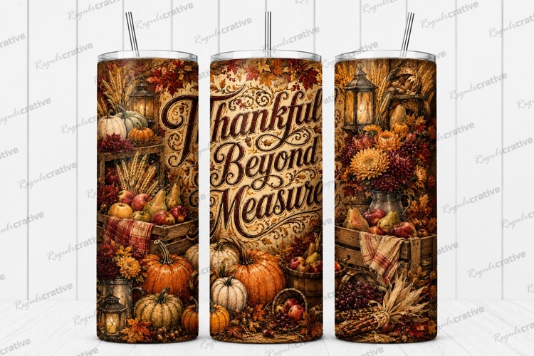Thankful Beyond Measure Tumbler PNG thankful beyond measure,