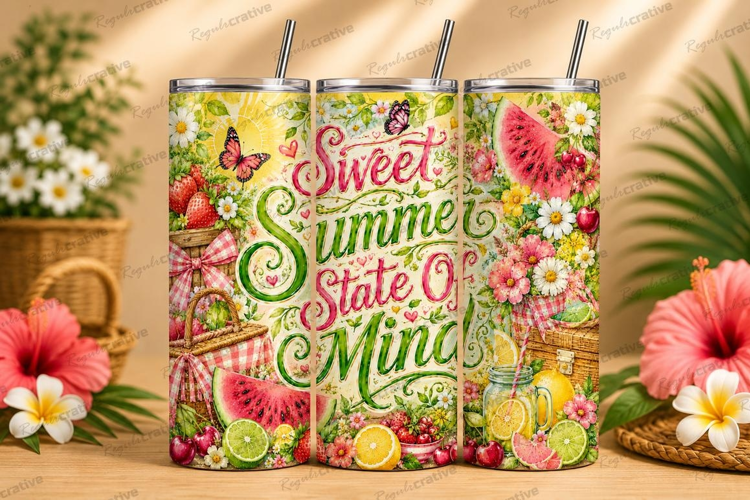 Sweet Summer State of Mind Tumbler PNG sweet summer state